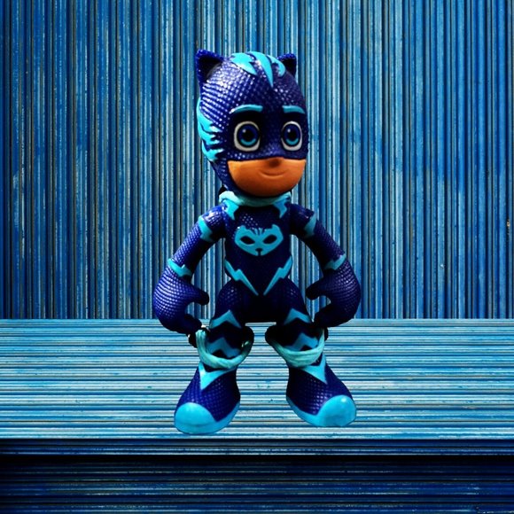 PJ MASKS Blue Cat-Car with Catboy Super Hero Action Figure Toy Brand New - Picture 2 of 5